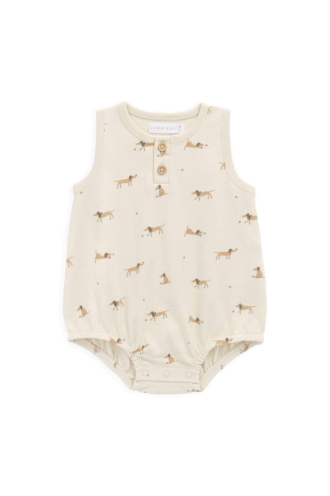 Organic Cotton Archie Playsuit - Play Ball Cassava Childrens Playsuit from Jamie Kay NZ