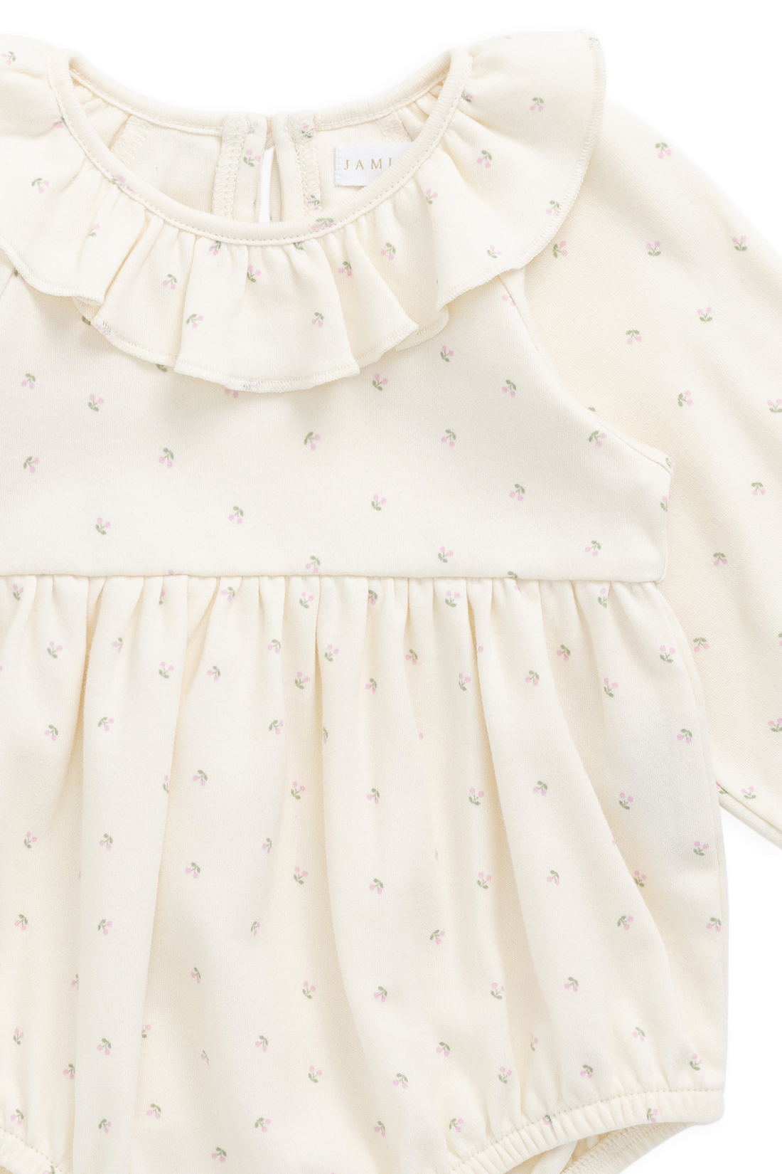 Organic Cotton Clemence Playsuit - Ditsy Cherries Childrens Playsuit from Jamie Kay NZ