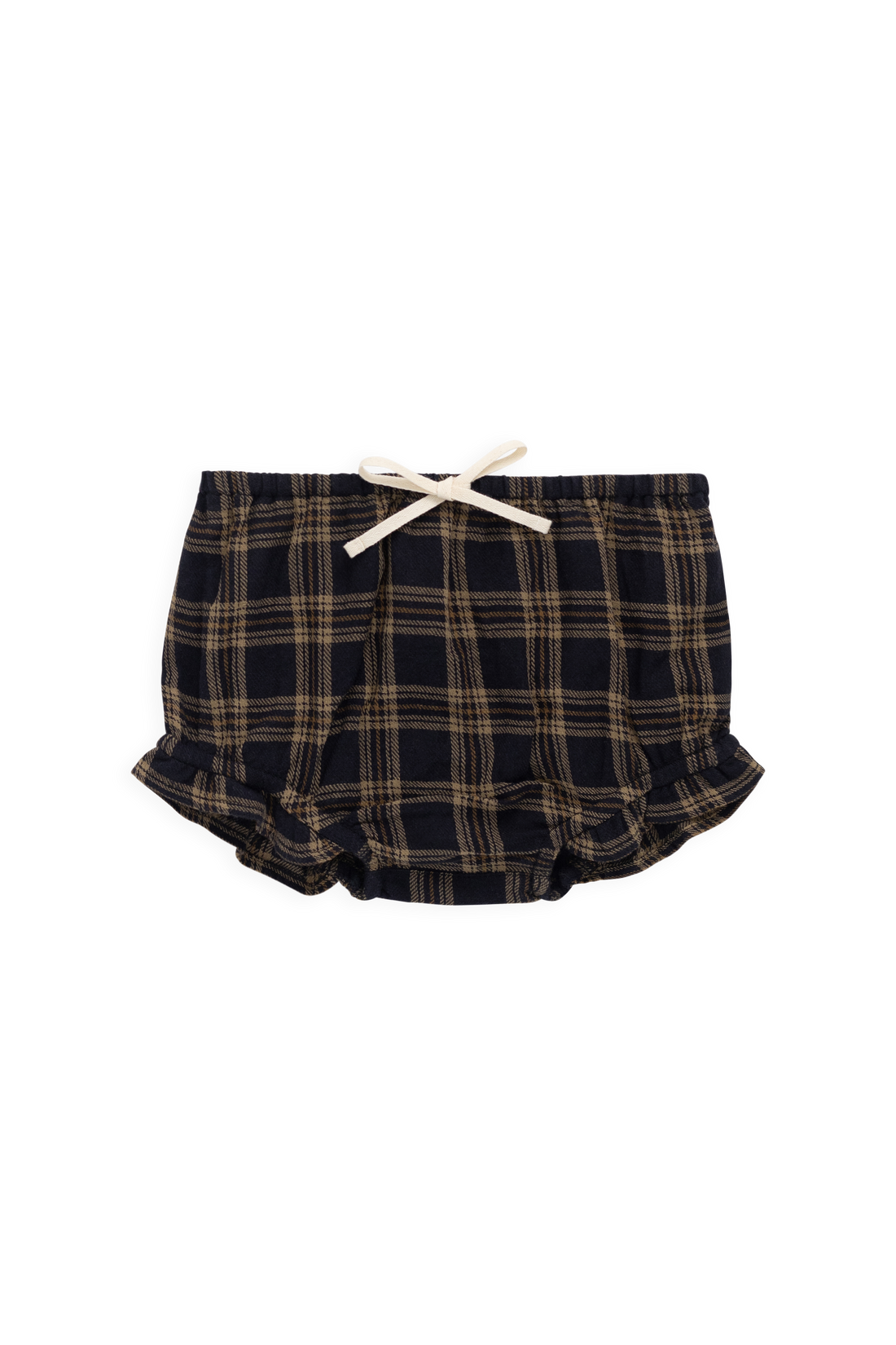 Organic Cotton Frill Bloomer - Woodland Check Childrens Bloomer from Jamie Kay NZ