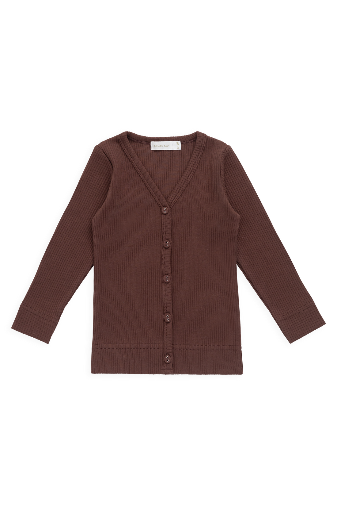 Organic Cotton Modal Cardigan - Burnt Cinnamon Childrens Cardigan from Jamie Kay NZ