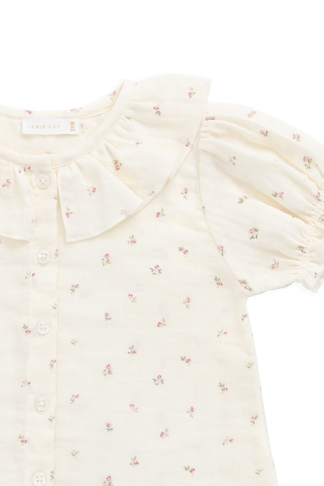 Organic Cotton Muslin Alora Top - Willow Rose Childrens Top from Jamie Kay NZ