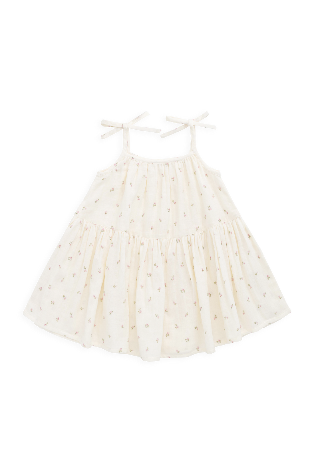 Organic Cotton Muslin Winnie Dress - Willow Rose Childrens Dress from Jamie Kay NZ