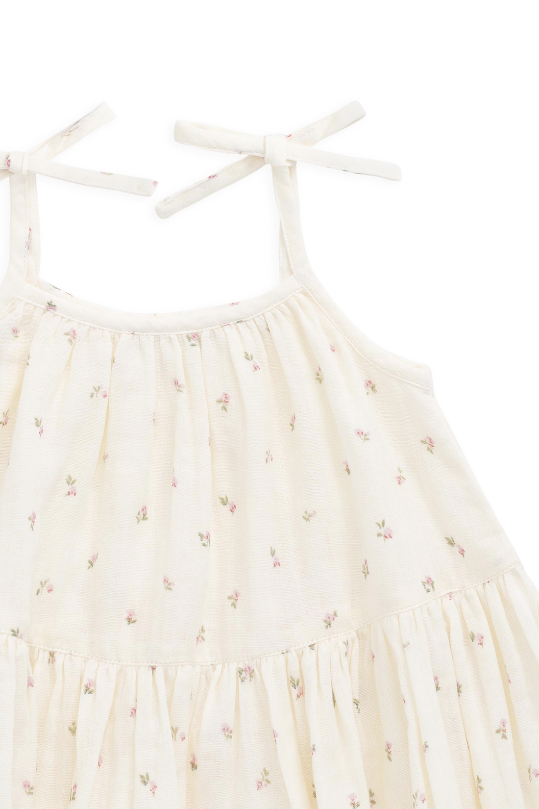 Organic Cotton Muslin Winnie Dress - Willow Rose Childrens Dress from Jamie Kay NZ