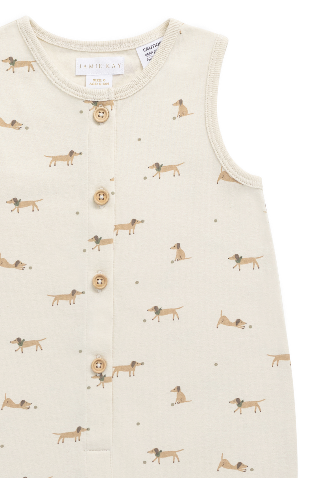 Organic Cotton Rupert Onepiece - Play Ball Cassava Childrens Onepiece from Jamie Kay NZ