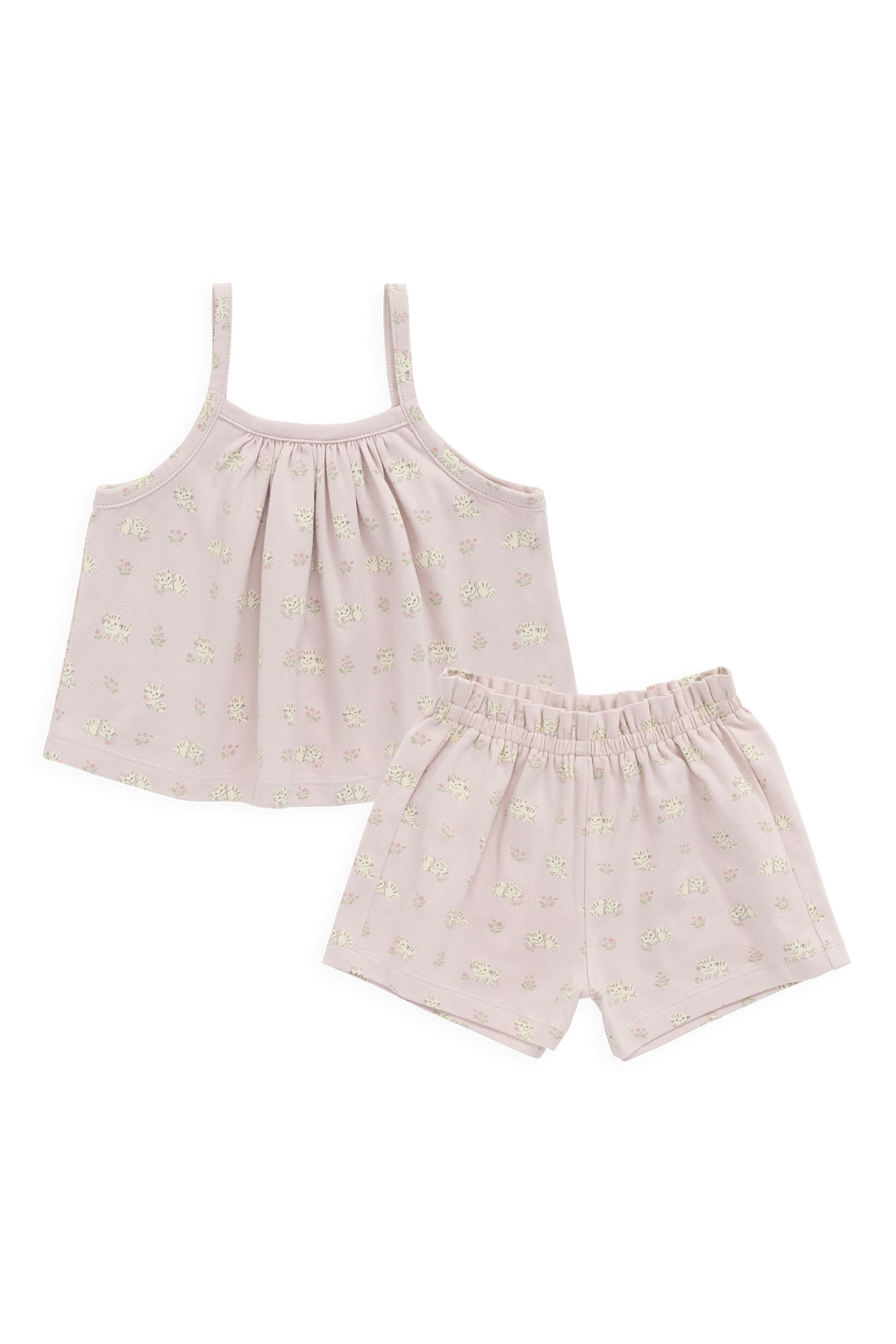 Organic Cotton Winnie Pyjama Set - Moon Floral Mauve Childrens Pyjamas from Jamie Kay NZ