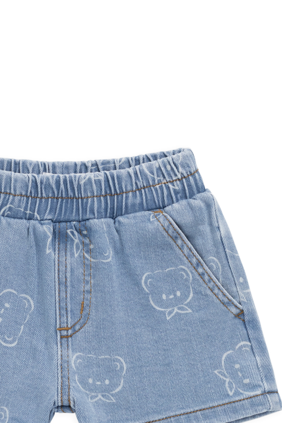 Reid Denim Short - Bowie Bear Denim Childrens Shorts from Jamie Kay NZ