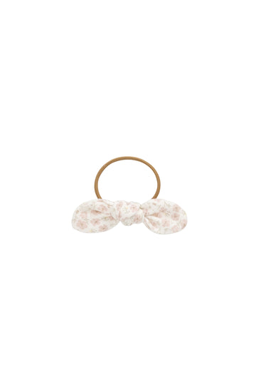 Organic Cotton Dahlia Hairties - Penelope Rose Small Childrens Bow from Jamie Kay NZ