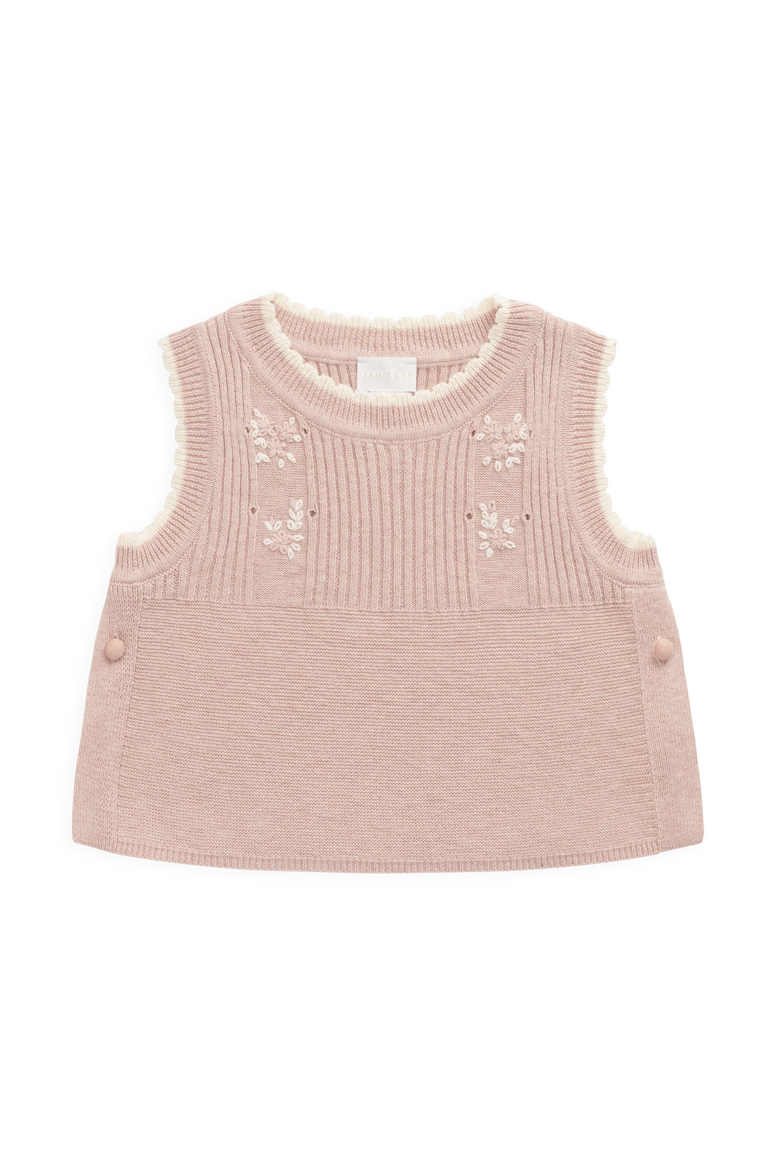 Abbie Knitted Top - Sweetpea Marle Abbie Flower Childrens Top from Jamie Kay NZ