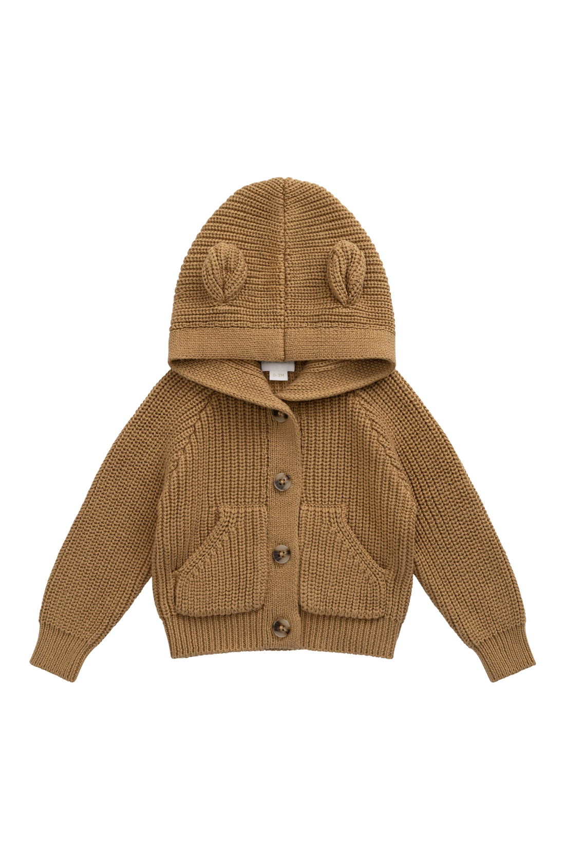 Bear Cardigan - Tawny Brown Childrens Cardigan from Jamie Kay NZ