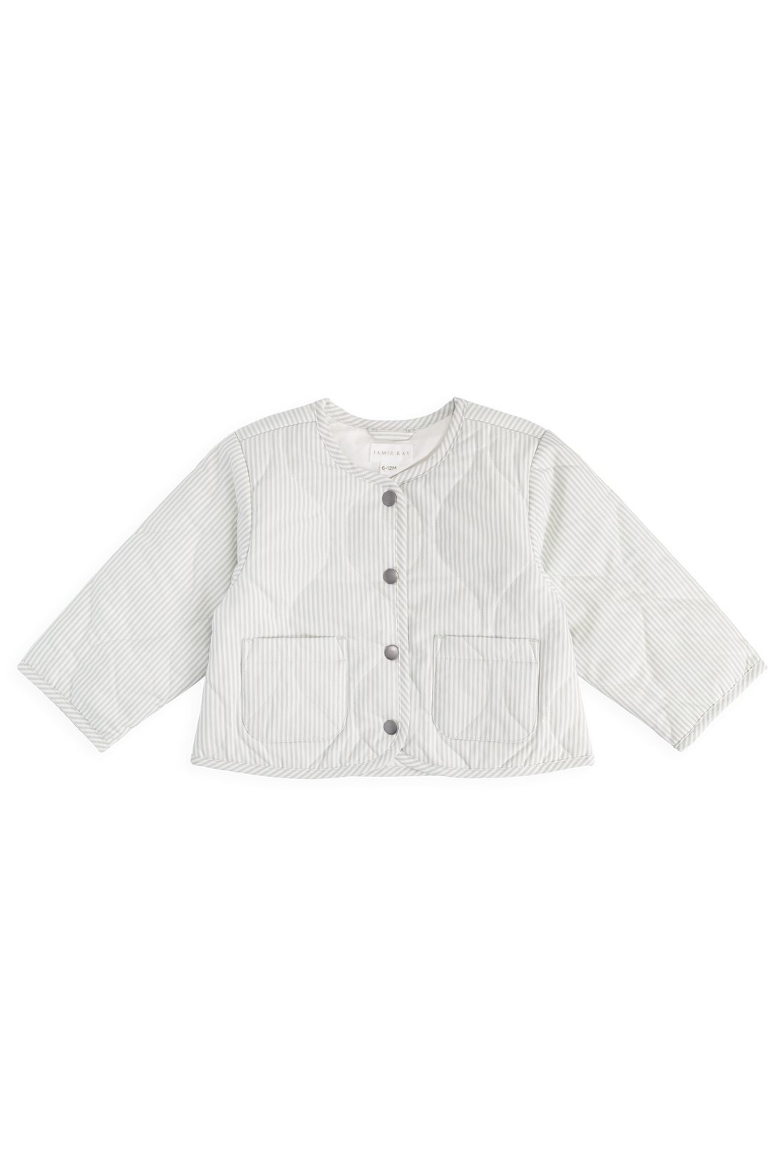 Elio Jacket - Fine Stripe Cloud/Bluegum Childrens Jacket from Jamie Kay NZ