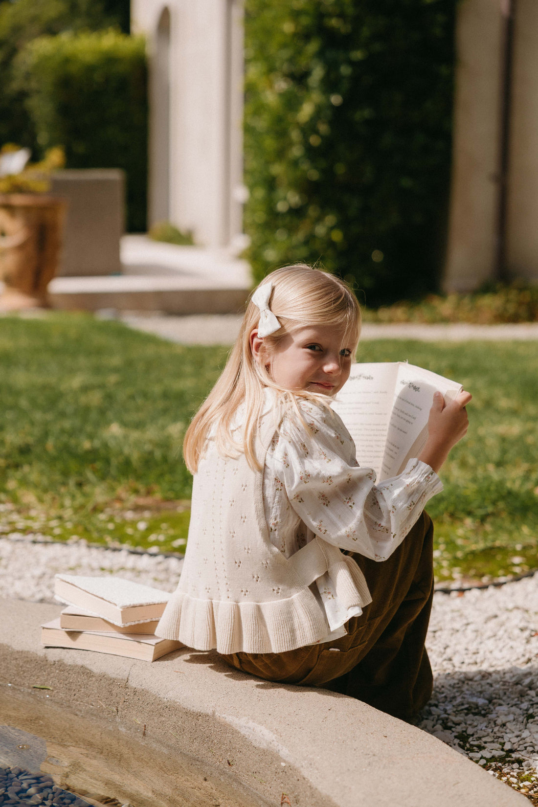 Organic Cotton Brynlee Top - Josepha Egret Childrens Top from Jamie Kay NZ