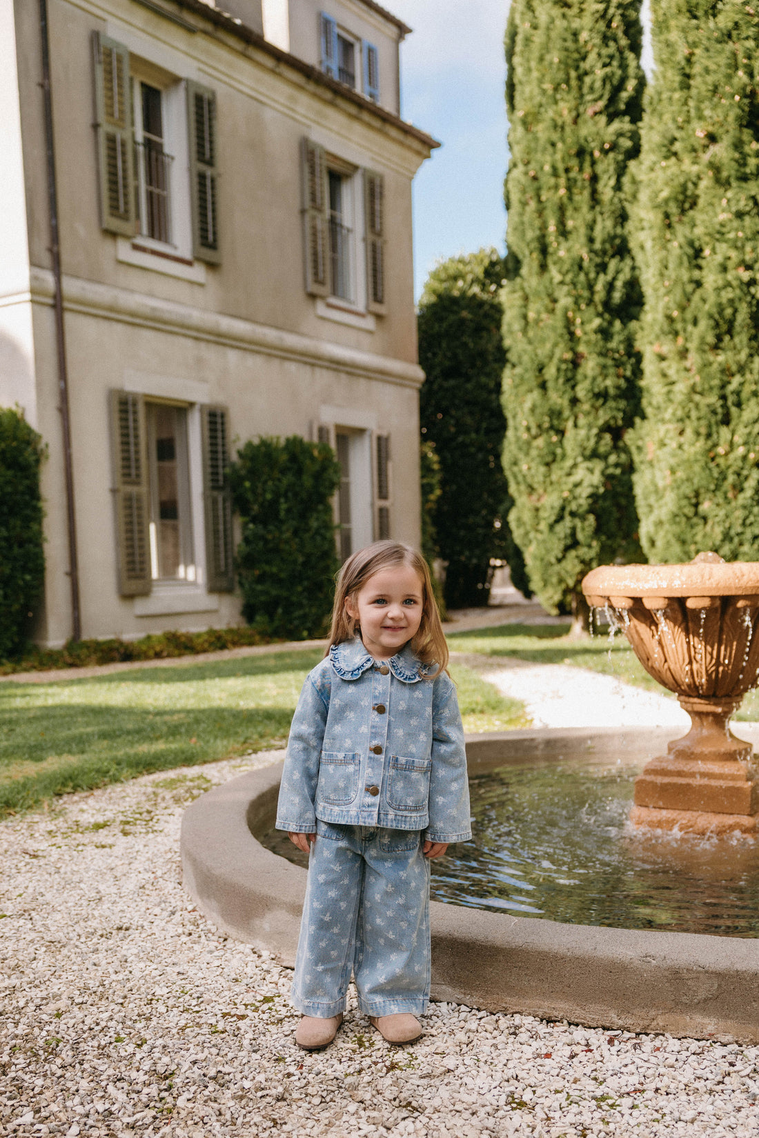 Malani Jacket - Tully Floral Denim Childrens Jacket from Jamie Kay NZ
