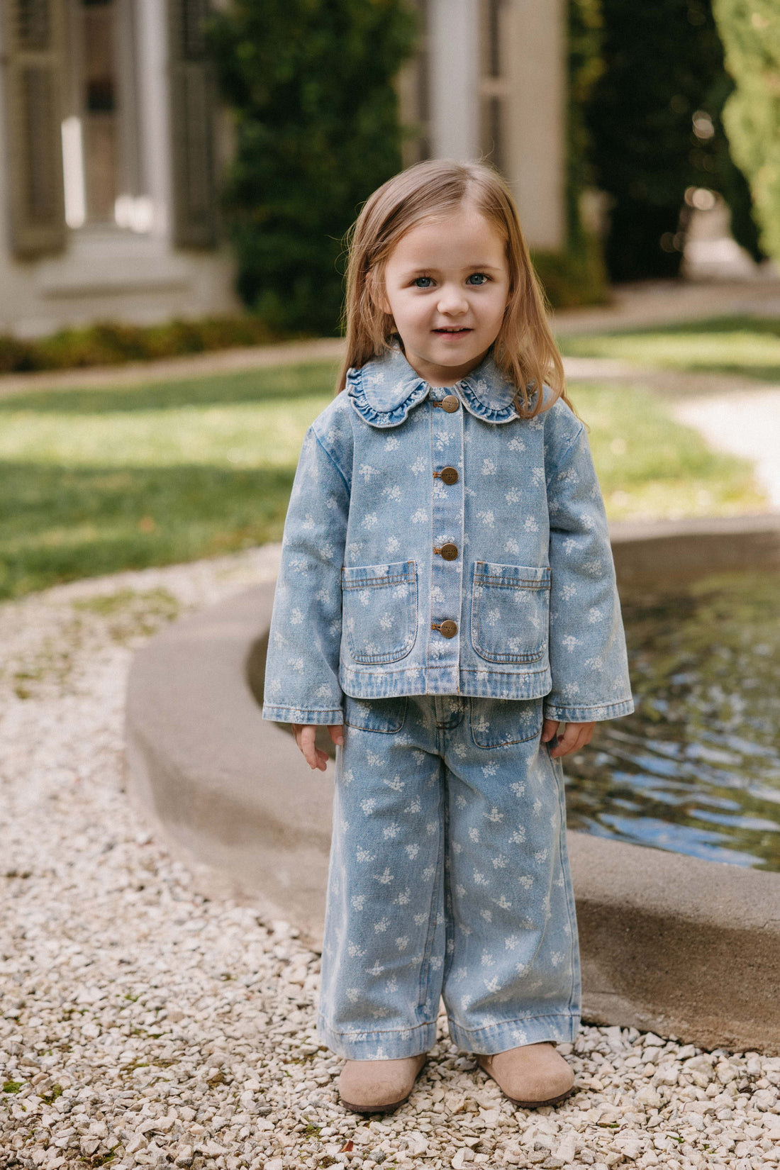 Malani Jacket - Tully Floral Denim Childrens Jacket from Jamie Kay NZ