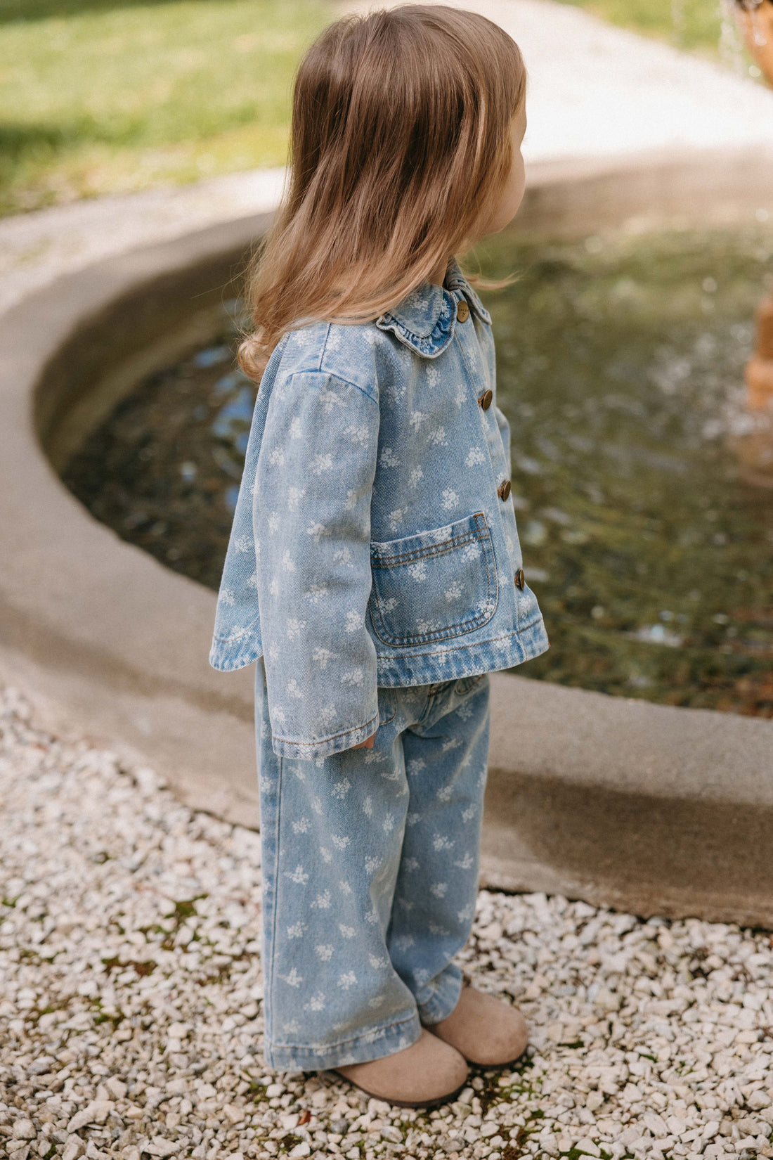 Malani Jacket - Tully Floral Denim Childrens Jacket from Jamie Kay NZ