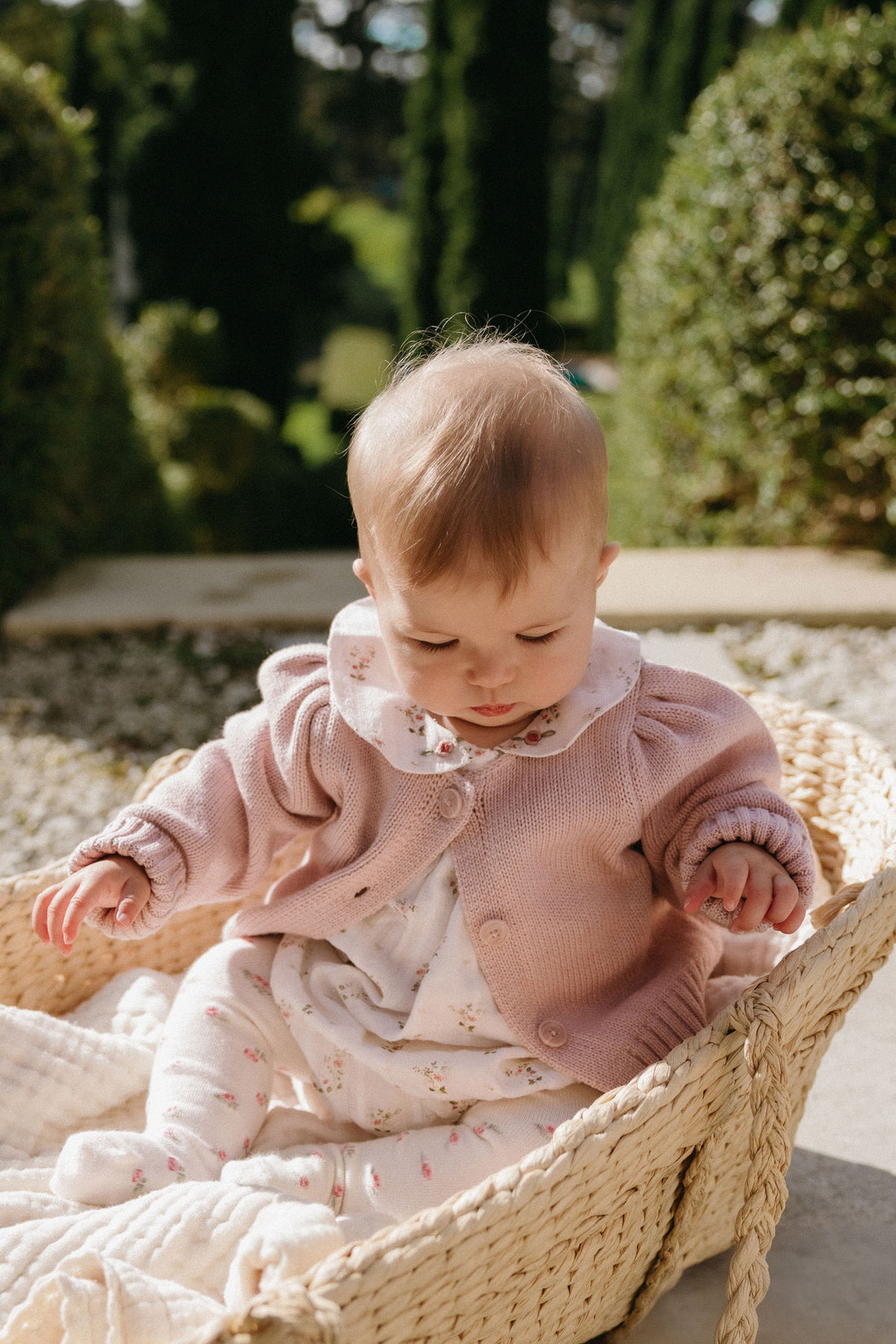 Tasha Knitted Cardigan - Sweetpea Marle Childrens Cardigan from Jamie Kay NZ