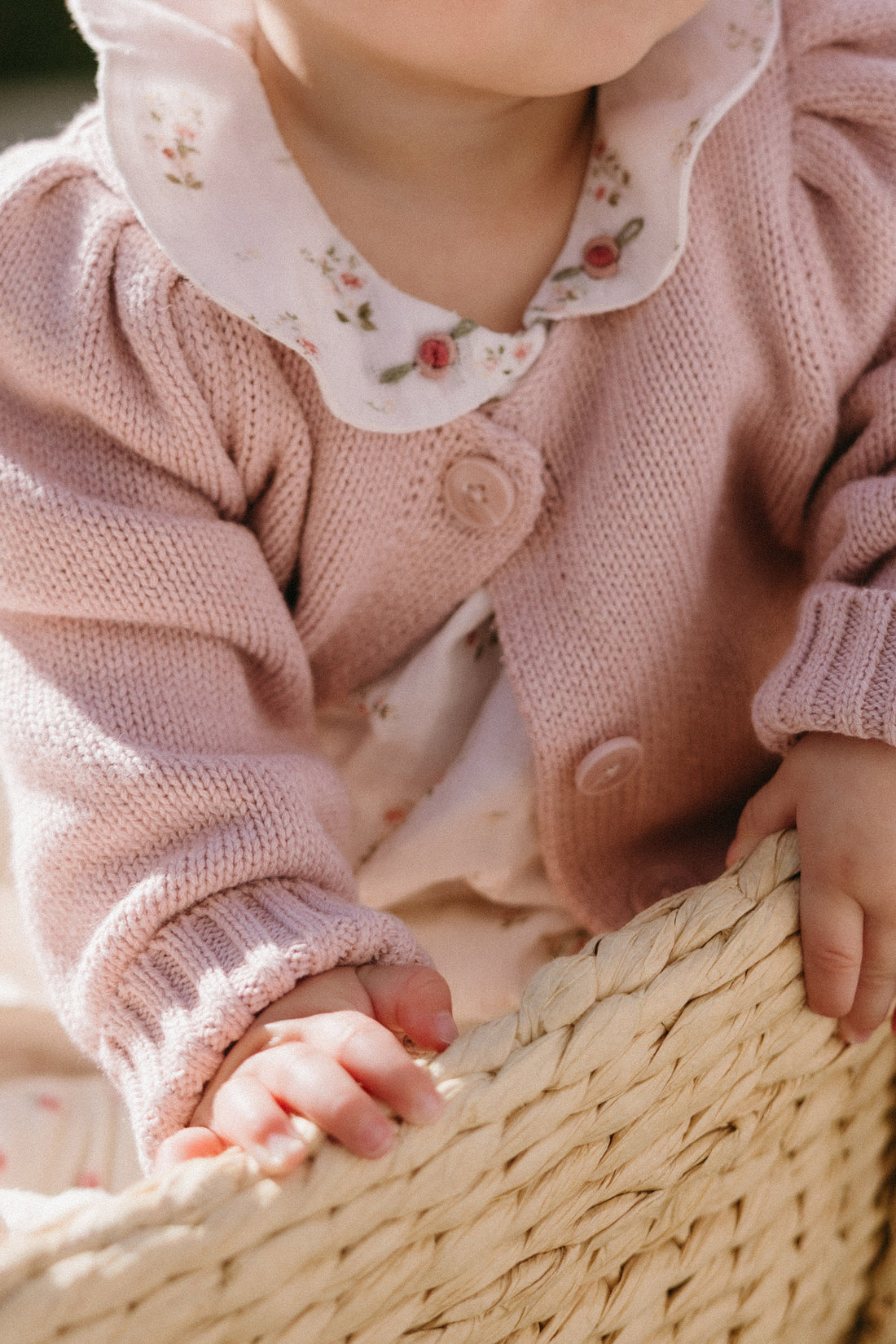 Tasha Knitted Cardigan - Sweetpea Marle Childrens Cardigan from Jamie Kay NZ