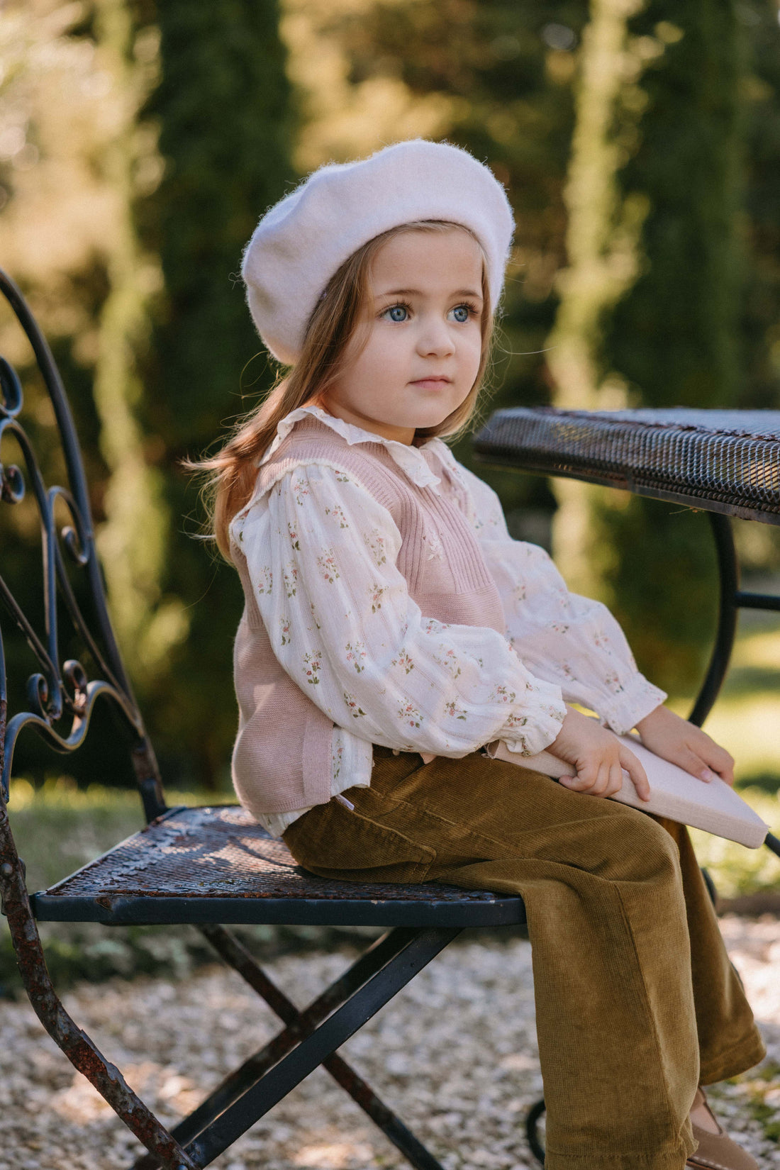 Abbie Knitted Top - Sweetpea Marle Abbie Flower Childrens Top from Jamie Kay NZ