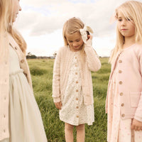 Organic Cotton Poppy Dress - Dainty Egret Blues Childrens Dress from Jamie Kay NZ