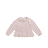 Ava Jumper - Soft Misty Rose Childrens Jumper from Jamie Kay NZ