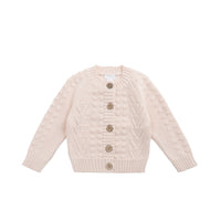 Cable Knitted Jumper - Ballet Pink Childrens Jumper from Jamie Kay NZ