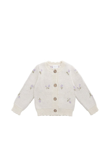 Delilah Cardigan - Lavender Small Childrens Cardigan from Jamie Kay NZ