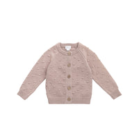 Dotty Cardigan - Dusky Rose Childrens Cardigan from Jamie Kay NZ