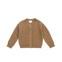 Emily Knitted Cardigan - Caramel Cream Childrens Cardigan from Jamie Kay NZ