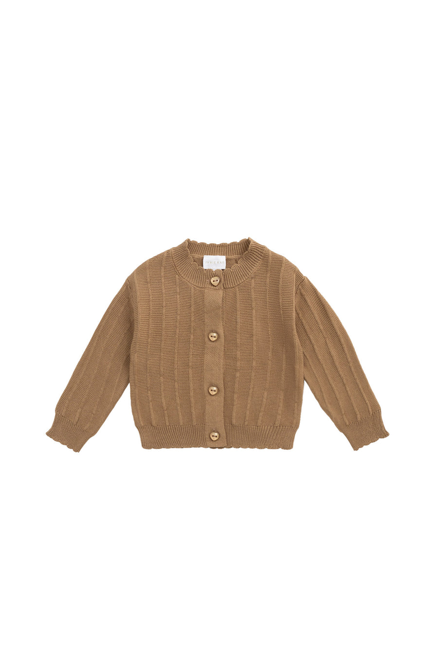 Emily Knitted Cardigan - Caramel Cream Childrens Cardigan from Jamie Kay NZ