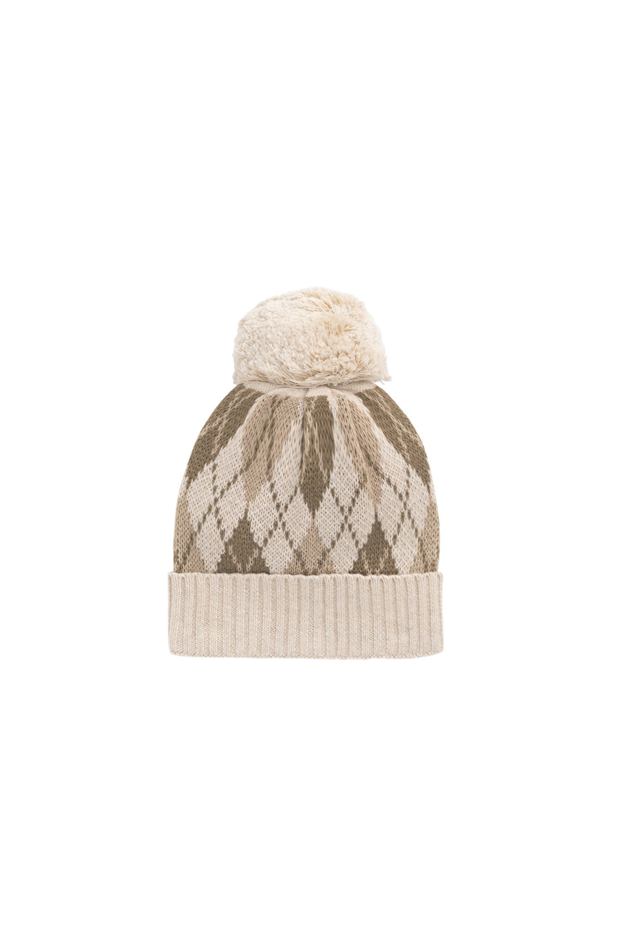 Enzo Hat - Enzo Jacquard Oatmeal Marle Childrens Beanie from Jamie Kay NZ