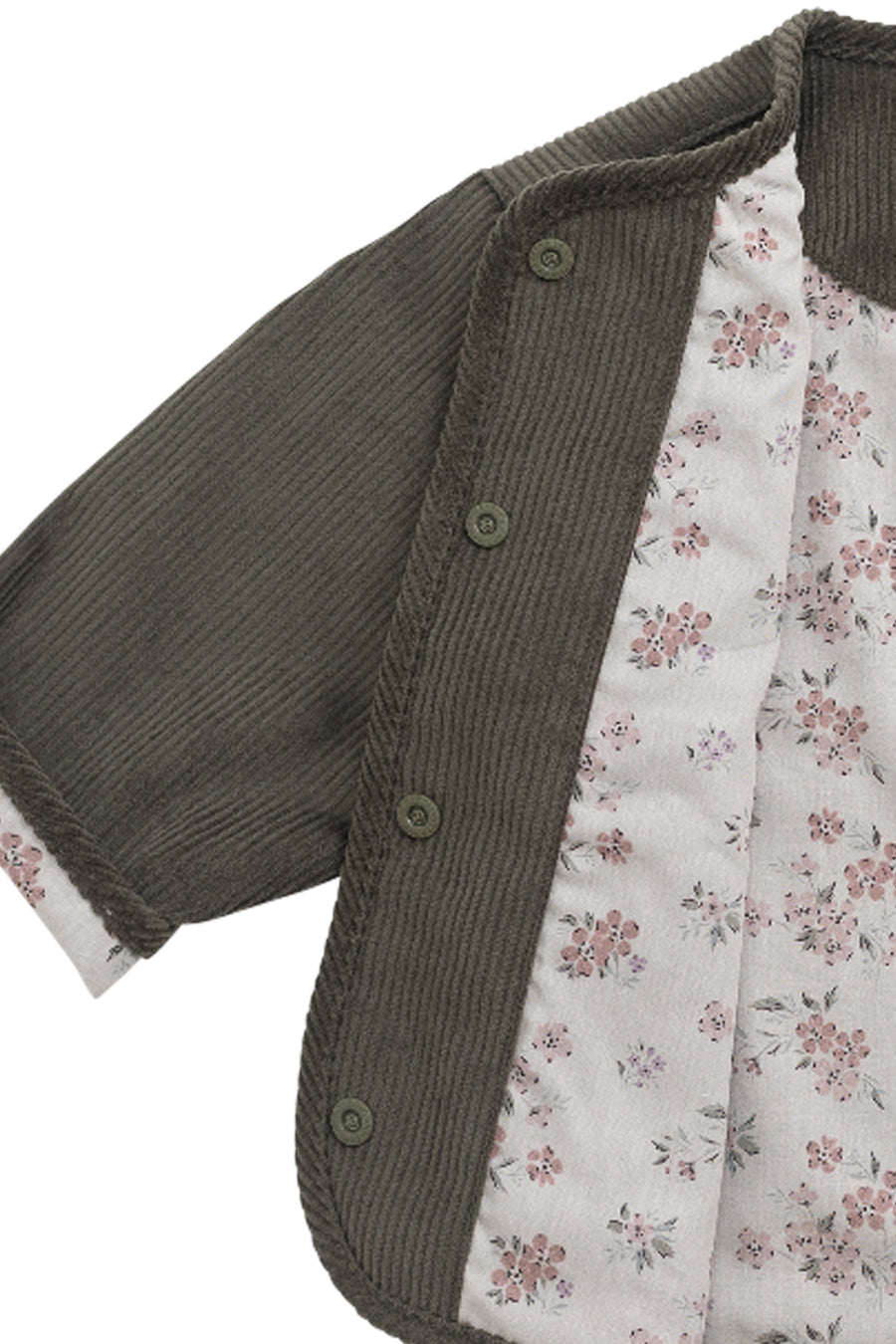 Esther Corduroy Jacket - Khaki/Selena Blush Childrens Jacket from Jamie Kay NZ