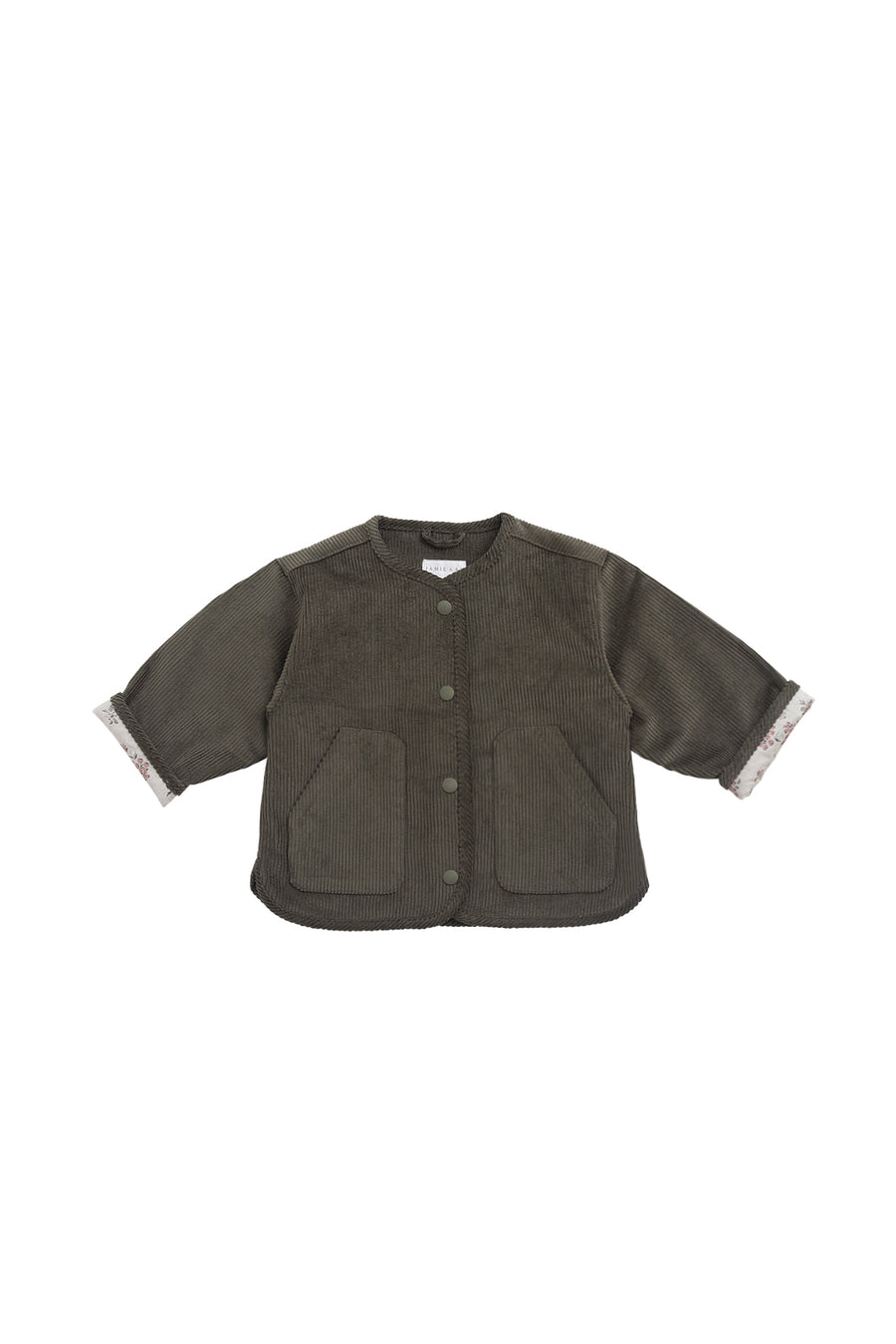 Esther Corduroy Jacket - Khaki/Selena Blush Childrens Jacket from Jamie Kay NZ