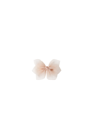 Fairy Bow - Soft Peony Childrens Hair Bow from Jamie Kay NZ