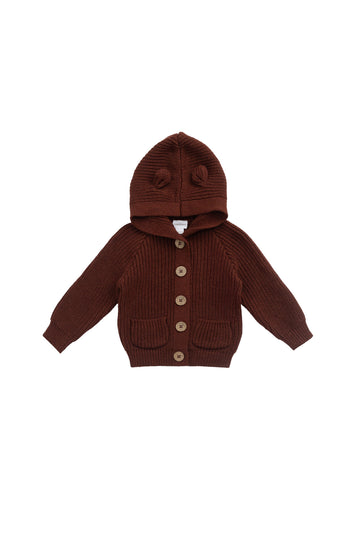 Humphrey Knitted Cardigan - Fox Marle Childrens Cardigan from Jamie Kay NZ