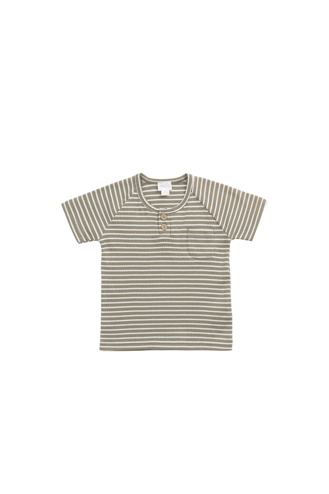 Jason Pima Cotton Tee - Jason Stripe Twig/Cloud Childrens Top from Jamie Kay NZ