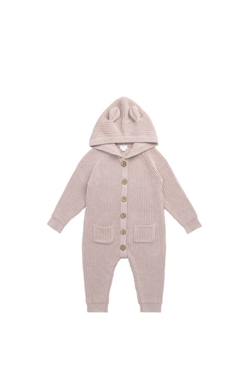 Luca Knitted Onepiece - Soft Misty Marle Childrens Cardigan from Jamie Kay NZ