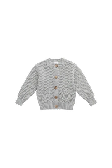 Maverick Cardigan - Dusty Olive Marle Childrens Cardigan from Jamie Kay NZ