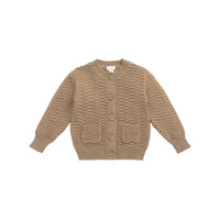 Maverick Cardigan - Toffee Marle Childrens Cardigan from Jamie Kay NZ