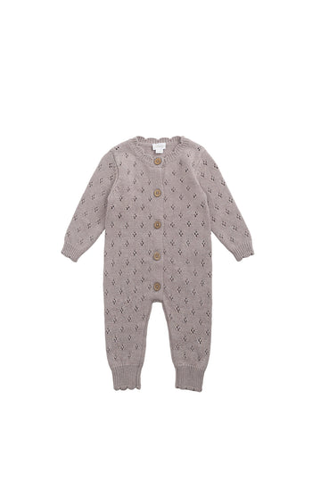 Nora Knitted Onepiece - Lavender Marle Childrens Onepiece from Jamie Kay NZ