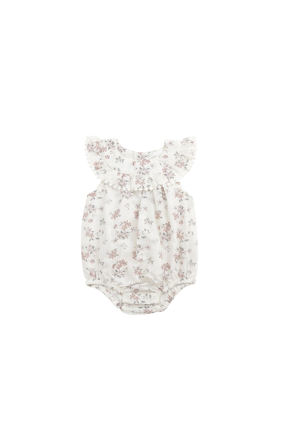 Organic Cotton Annabella Romper - Selena Blush Childrens Bodysuit from Jamie Kay NZ