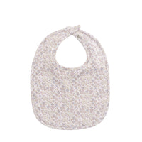 Organic Cotton Bib - Amber Floral Lilac Ash Childrens Bib from Jamie Kay NZ