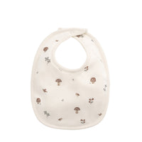 Organic Cotton Bib - Le Champignon Childrens Bib from Jamie Kay NZ