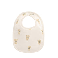 Organic Cotton Bib - Little Ted Childrens Bib from Jamie Kay NZ