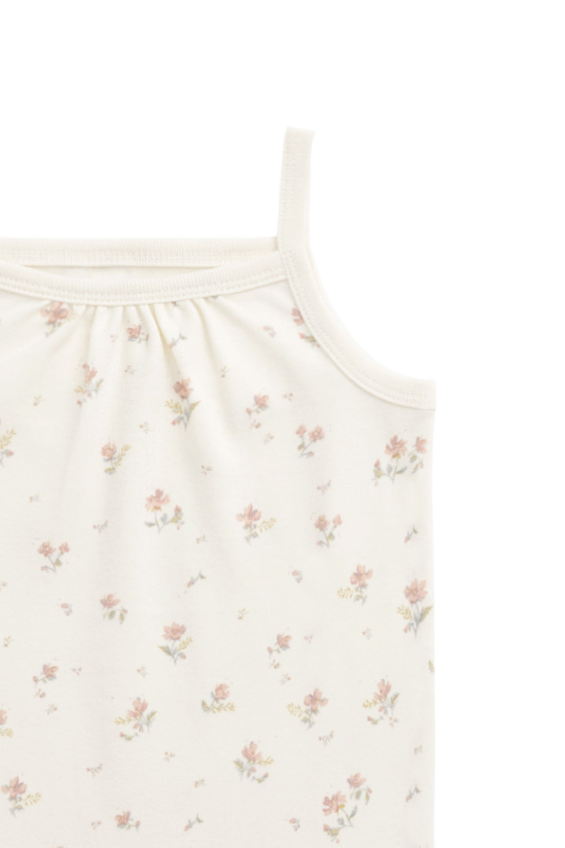 Organic Cotton Casey Top - Emilia Egret Childrens Singlet from Jamie Kay NZ