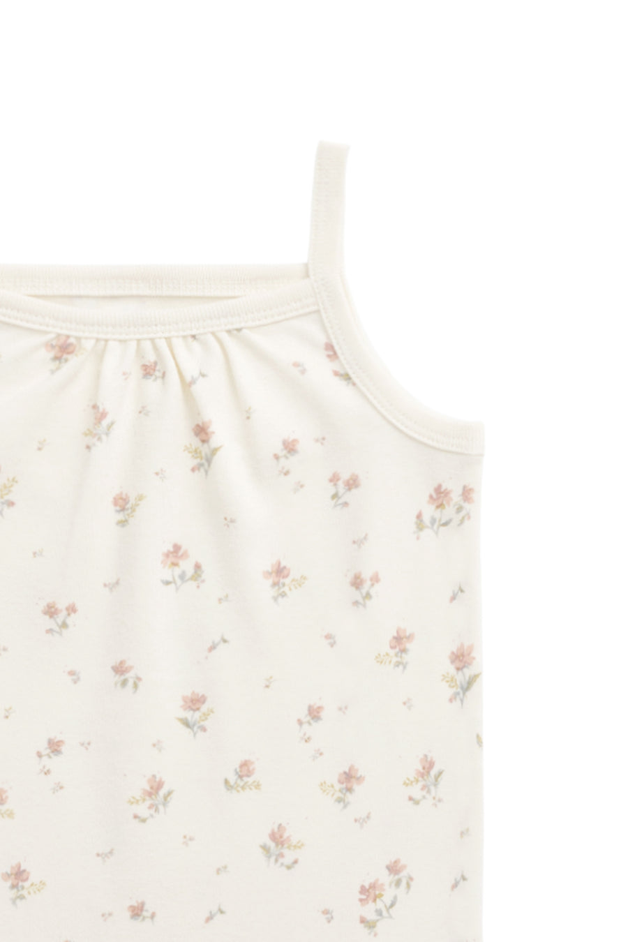 Organic Cotton Casey Top - Emilia Egret Childrens Singlet from Jamie Kay NZ