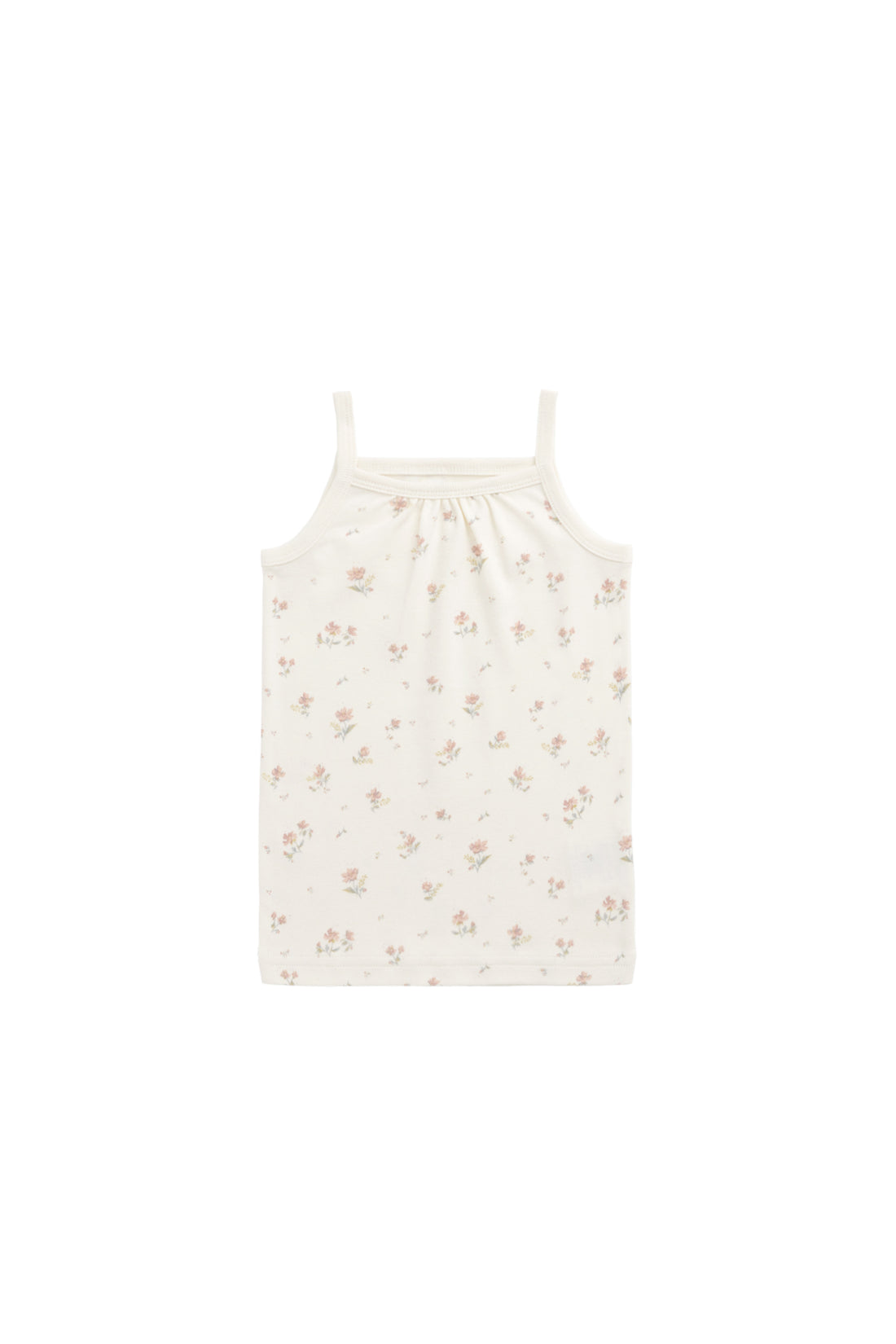 Organic Cotton Casey Top - Emilia Egret Childrens Singlet from Jamie Kay NZ