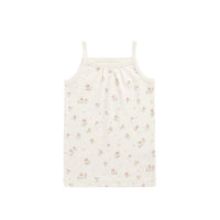 Organic Cotton Casey Top - Emilia Egret Childrens Singlet from Jamie Kay NZ