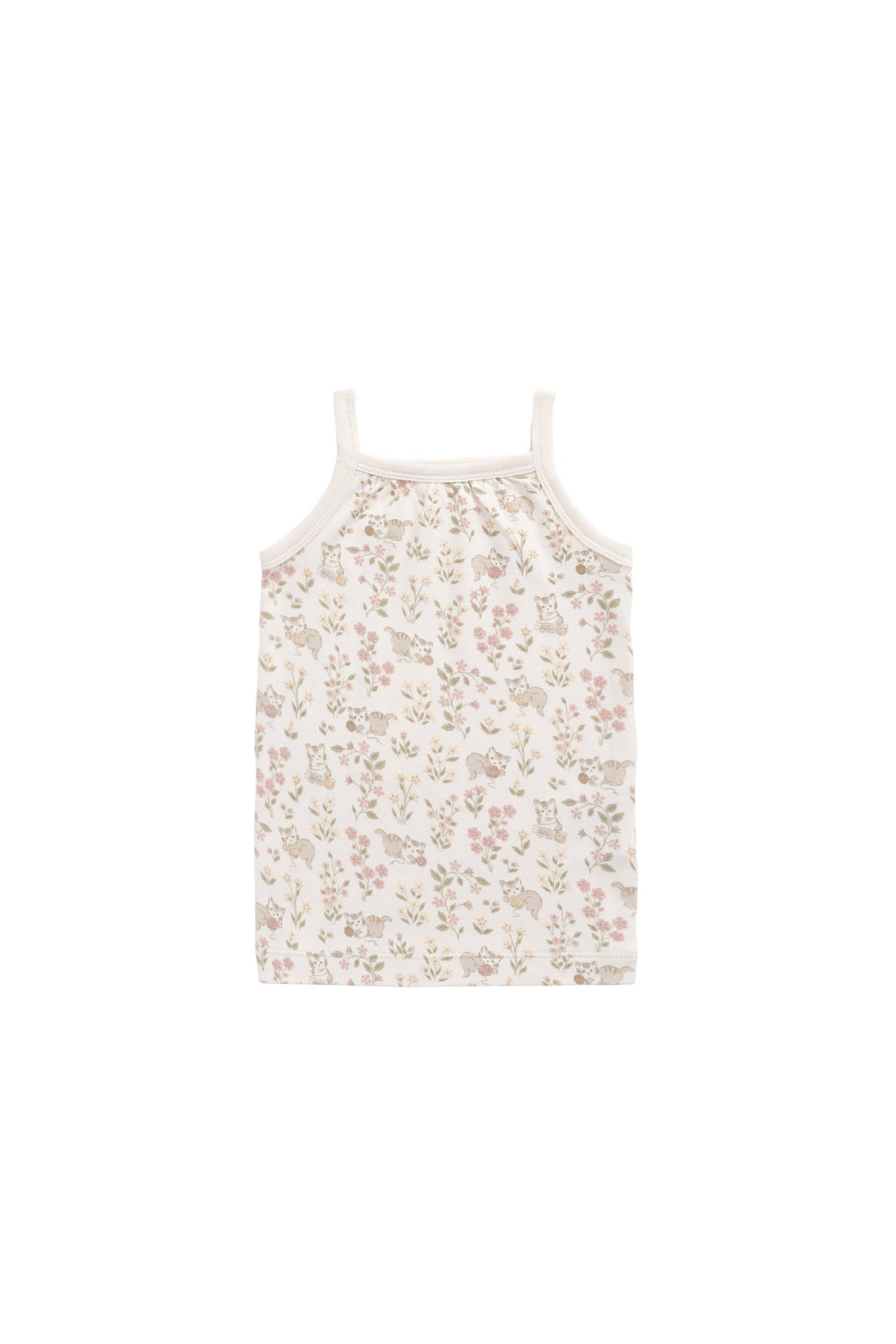 Organic Cotton Casey Top - Moons Woolen Ball Childrens Singlet from Jamie Kay NZ