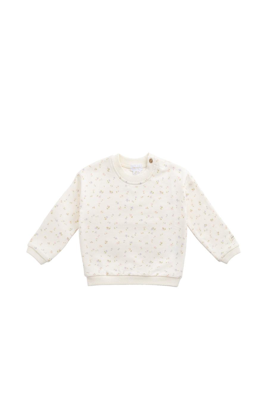 Organic Cotton Damien Sweatshirt - Briella Whisper Childrens Top from Jamie Kay NZ