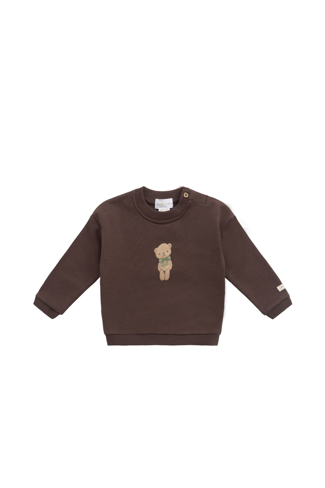 Organic Cotton Damien Sweatshirt - Earth Little Ted Childrens Top from Jamie Kay NZ