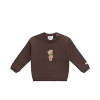 Organic Cotton Damien Sweatshirt - Earth Little Ted Childrens Top from Jamie Kay NZ